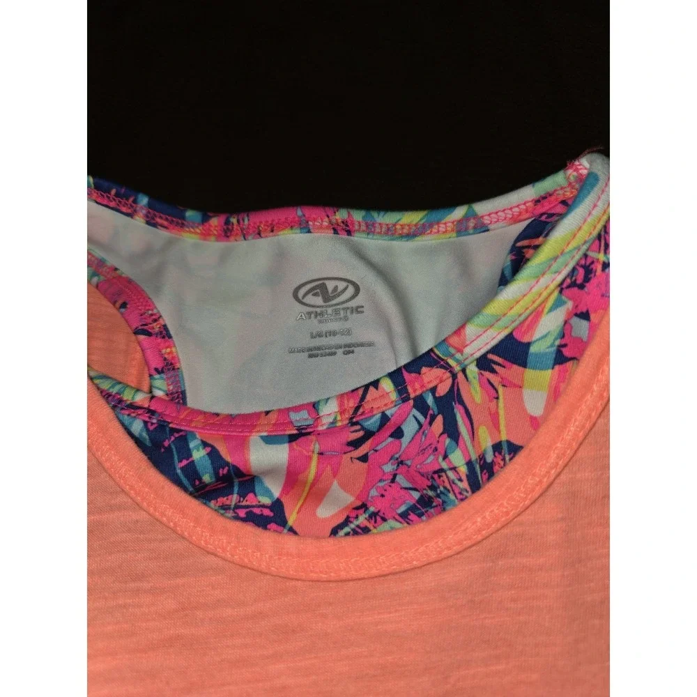 Athletic works sports outfit tank with bra and shorts size‎ 10 12